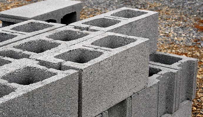 Concrete construction blocks