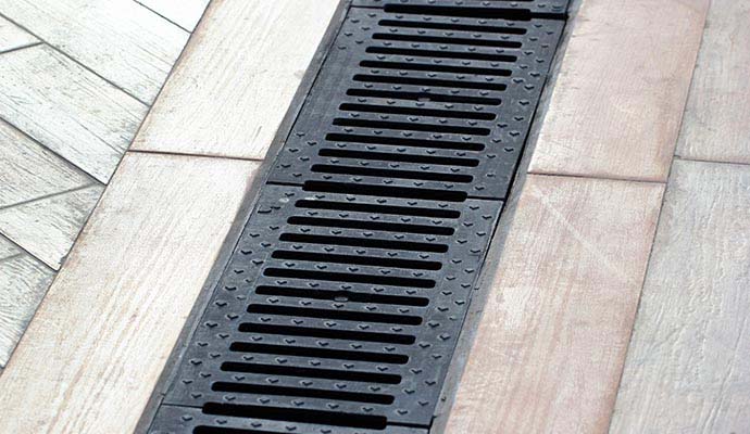 Installed drainage system