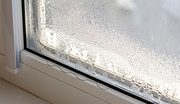 Leaking glass window sill