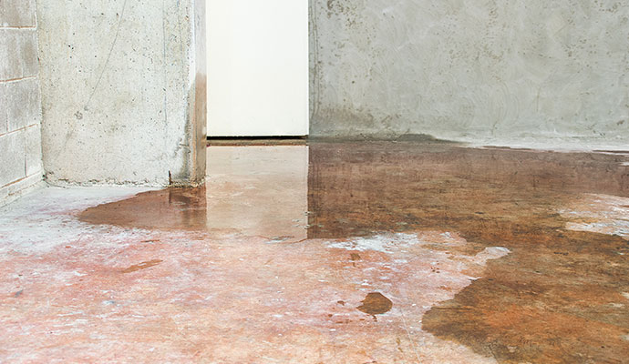 Water damaged floor