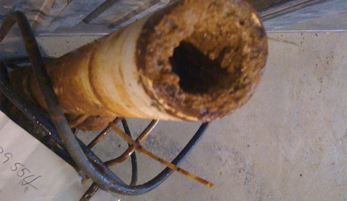clogged drain system