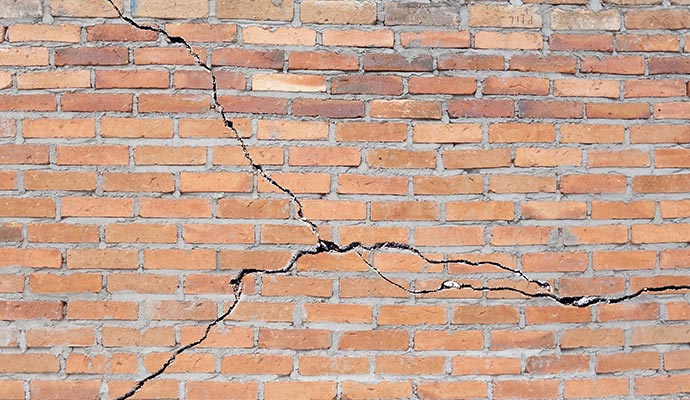 Cracked foundation wall