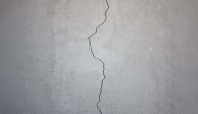 Cracked wall
