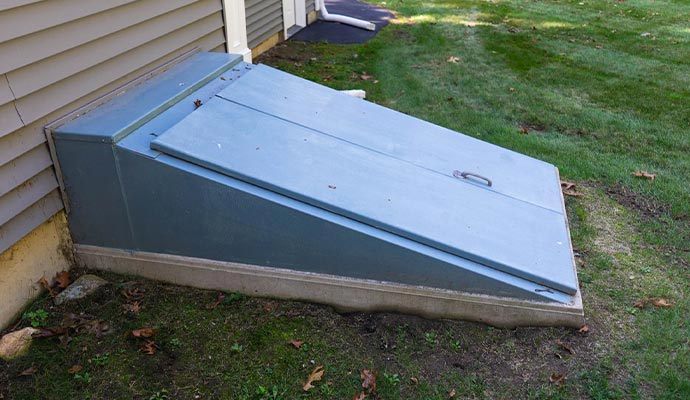 Crawl space access door