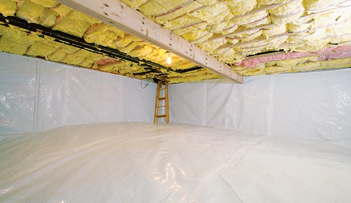 Crawl space basement insulation vapor barrier Crawl space basement insulation vapor barrier