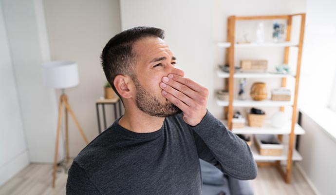 A person experiencing bad smell