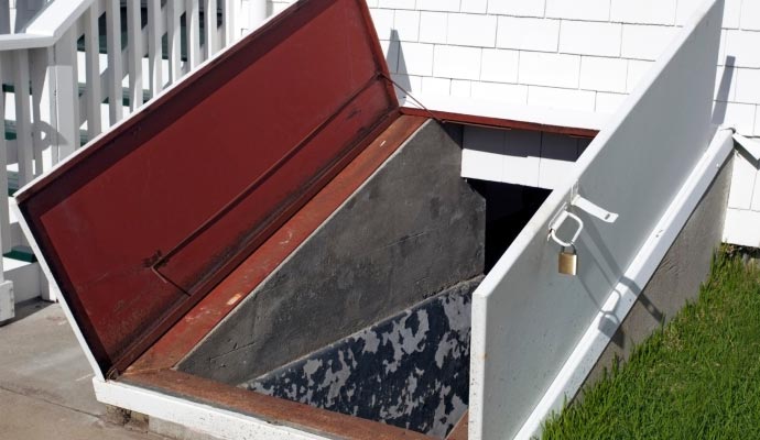 Steel crawl space access door