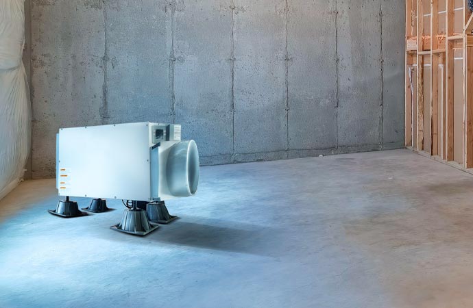 Dehumidifiers installed in basement