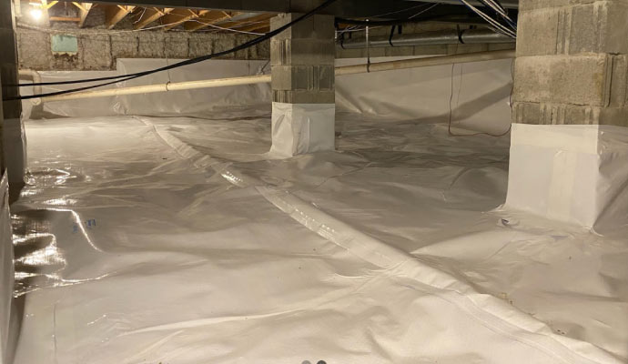 An encapsulated crawl space