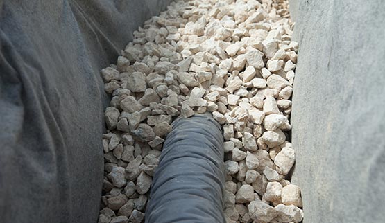 Footing drain installation service