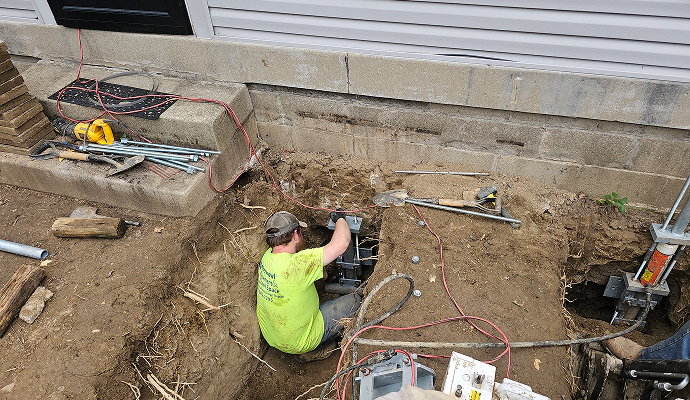 Foundation pier installation service