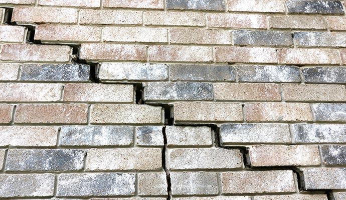 foundation damaged wall
