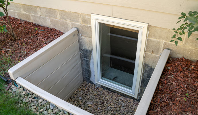 Installed basement window