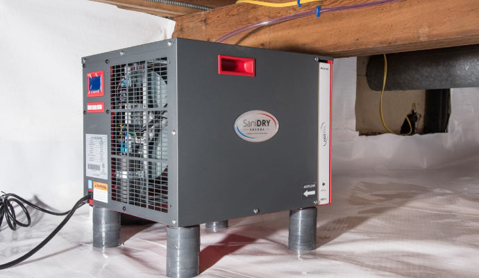 Installed dehumidifier