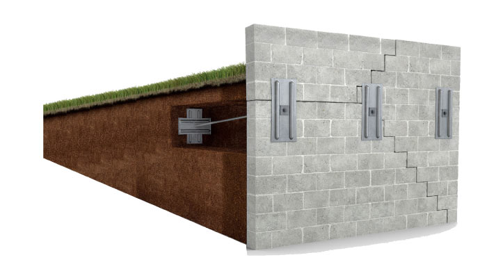 Professional bowing wall repair